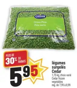 Marché Adonis LÉGUMES SURGELÉS CEDAR | CEDAR FROZEN VEGETABLES offer