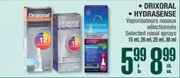Jean Coutu DRIXORAL, HYDRASENSE Selected nasal sprays offer