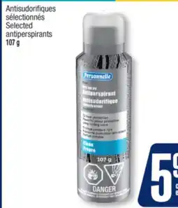 Jean Coutu Selected antiperspirants offer