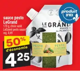 Super C sauce pesto LeGrand | LeGrand pesto sauce offer