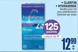 Jean Coutu CLARITIN, HYDRASENSE Selected eye drops offer