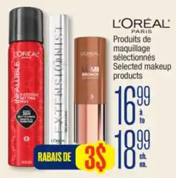 Jean Coutu LOREAL PARIS Selected makeup products offer