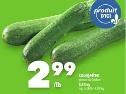Marche Ami courgettes offer