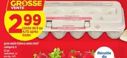 Maxi GROS ŒUFS BLANCS SANS NOM, 12 UN offer