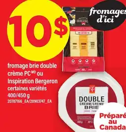 Maxi FROMAGE BRIE DOUBLE CRÈME PC OU INSPIRATION BERGERON, 400/450 G offer