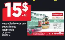 Maxi ENSEMBLE DE CONTENANTS POUR ALIMENTS RUBBERMAID, 26 pièces offer