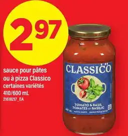 Maxi SAUCE POUR PÂTES OU À PIZZA CLASSICO, 410/600 ML offer