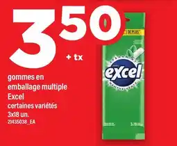 Maxi GOMMES EN EMBALLAGE MULTIPLE EXCEL, 3X18 UN offer