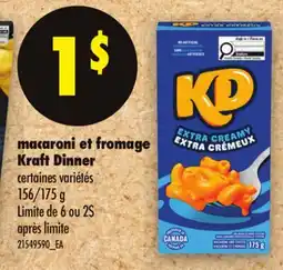 Maxi MACARONI ET FROMAGE KRAFT DINNER, 156/175 g offer