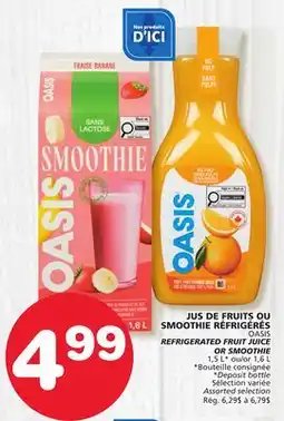 Marches Tradition OASIS REFRIGERATED FRUIT JUICE OR SMOOTHIE offer