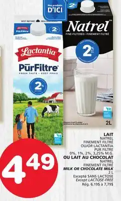 Marches Tradition NATREL FINEMENT FILTRÉ MILK OR CHOCOLATE MILK offer