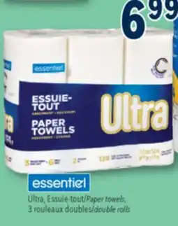 Familiprix Essentiel Ultra, Paper towels, double rolls offer