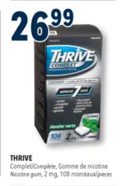 Familiprix Thrive Complete regular strength 2mg fresh spearmint nicotine replacement gum 108un offer