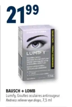 Familiprix Bausch + Lomb Lumify Redness Reliever Eye Drops 7.5ml offer