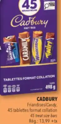 Familiprix CADBURY 45treat size bars offer