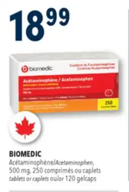 Familiprix Biomedic extra strength acetaminophen tablets for adults 250un offer