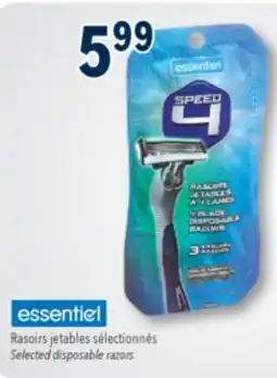 Familiprix Essentiel 4 blade disposable razors 3un offer