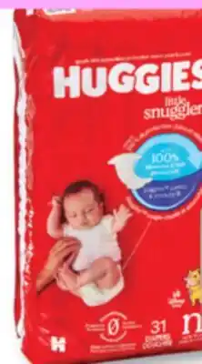 Familiprix Huggies Little Snugglers newborn diapers Size N (up to 10lb) - 31un offer