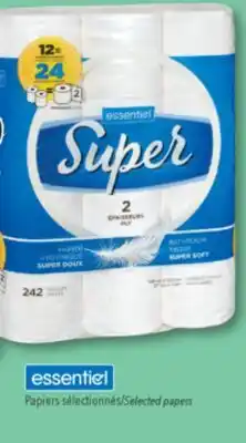 Familiprix Essentiel Super bathroom tissue super soft 12un offer