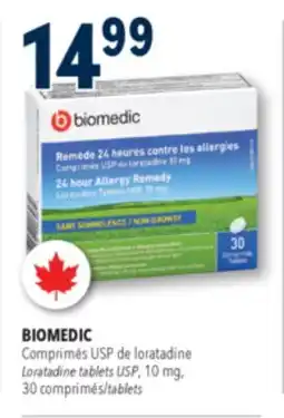 Familiprix BIOMEDIC Loratadine tablets USP, 10 mg, 30 comprimés offer