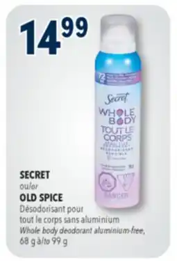 Familiprix Secret Whole Body sensitive deodorant spray Lilac offer