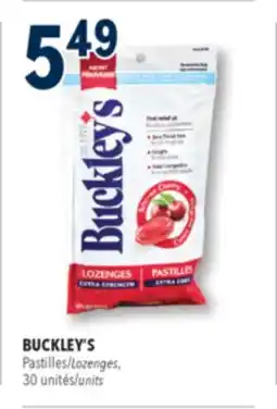 Familiprix Buckley's Extra Strength Throat Lozenges Bite-Me Cherry 30un offer