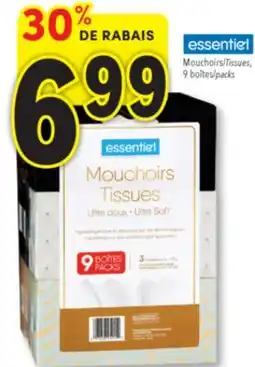 Familiprix Essentiel ultra soft tissues packs 9un offer