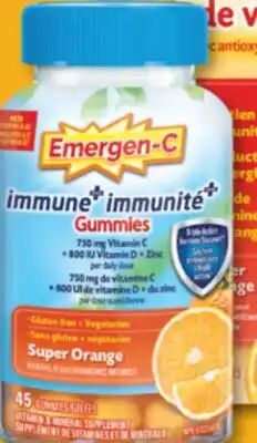 Familiprix Emergen-C Immune+ super orange gummies 45un offer
