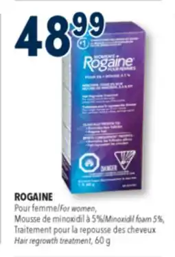 Familiprix Rogaine Women's hair regrowth treatment Minoxidil foam offer