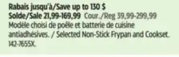Canadian Tire Selected Non-Stick Frypan and Cookset offer