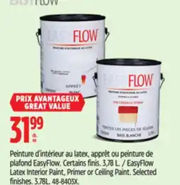 Canadian Tire EasyFlow Latex Interior Paint, Primer or Ceiling Paint. Selected finishes offer