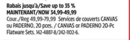 Canadian Tire CANVAS or PADERNO 20-Pc Flatware Sets offer