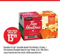 Canadian Tire Tim Hortons Pumpkin Spice K-Cup Pod offer