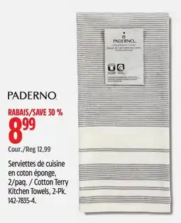 Canadian Tire Cotton Terry Kitchen Towels, 2-Pk offer