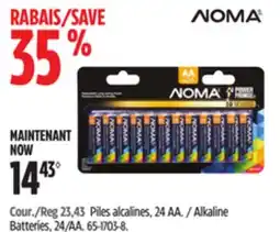 Canadian Tire NOMA Alkaline Batteries, 24 AA offer