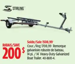 Canadian Tire Stirling 14´ Heavy-Duty Galvanized Boat Trailer offer