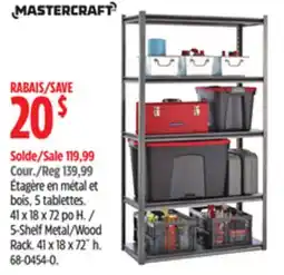 Canadian Tire 5-Shelf Metal/Wood Rack offer