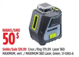 Canadian Tire MAXIMUM 360 Laser, Green. 57-0365-8 offer