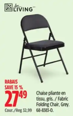Canadian Tire For Living Fabric Folding Chair, Grey offer