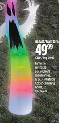 Canadian Tire Inflatable Colour-Changing Ghost, 12´ offer