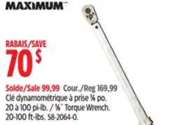Canadian Tire 3⁄8˝ Torque Wrench. 20-100 ft-lbs offer