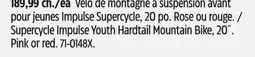 Canadian Tire Supercycle Impulse Youth Hardtail Mountain Bike offer