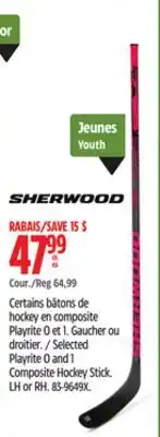 Canadian Tire Selected Playrite 0 and 1 Composite Hockey Stick. LH or RH offer