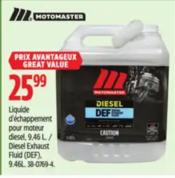 Canadian Tire MOTOMASTER Diesel Exhaust Fluid (DEF) offer