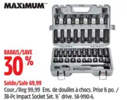 Canadian Tire Ens. de douilles à chocs. Prise ½ po offer