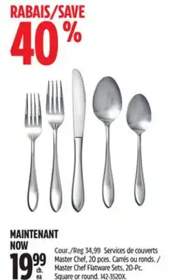 Canadian Tire Master Chef Flatware Sets, 20-Pc. Square or round offer