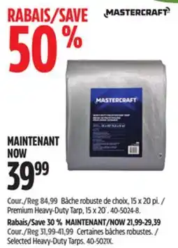 Canadian Tire MASTERCRAFT Premium Heavy-Duty Tarp, 15 x 20´ offer