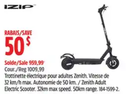 Canadian Tire IZIP Zenith Adult Electric Scooter offer