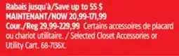 Canadian Tire Selected Closet Accessories or Utility Cart offer