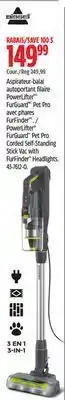 Canadian Tire FurGuard Pet Pro Corded Self-Standing Stick Vac with FurFinder Headlights offer